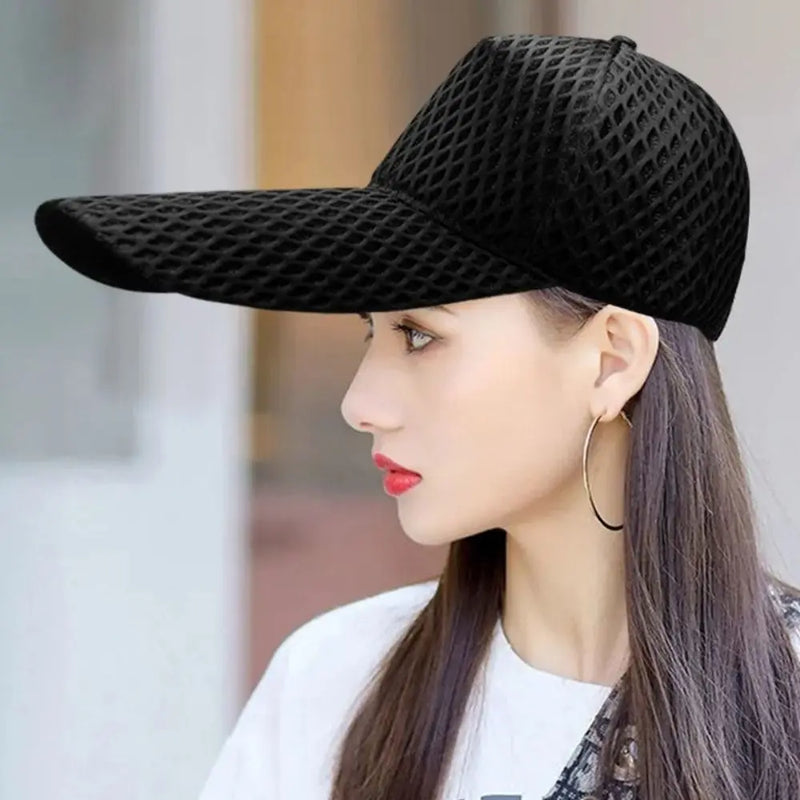 Oversize Mesh Sunshade Cap