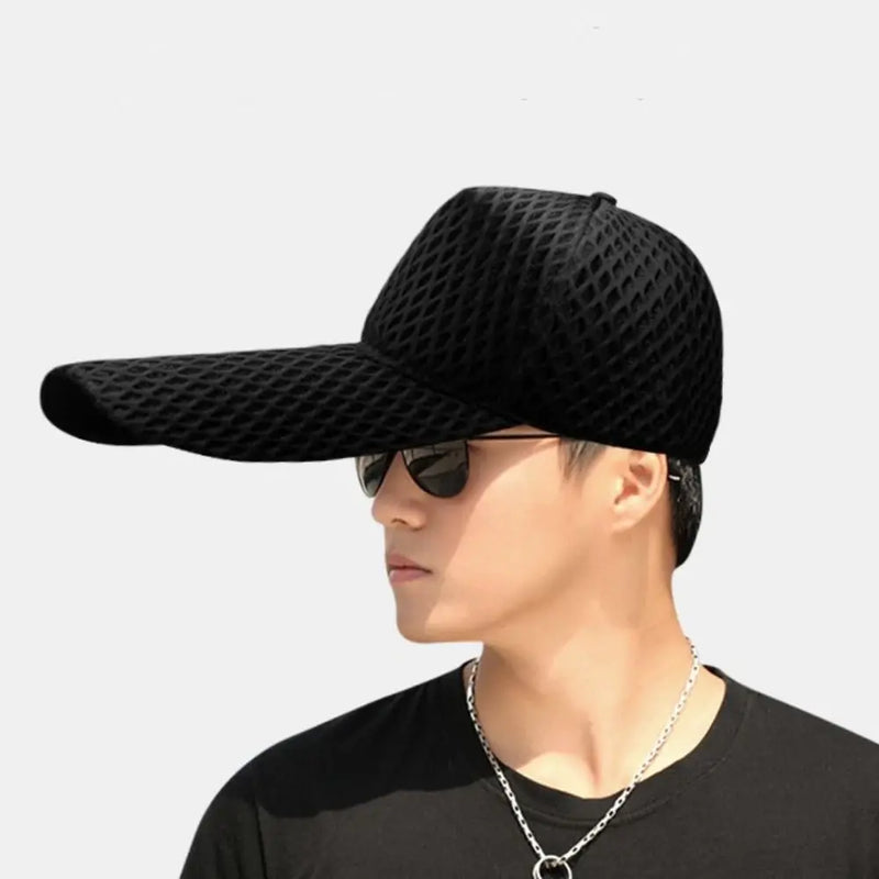 Oversize Mesh Sunshade Cap