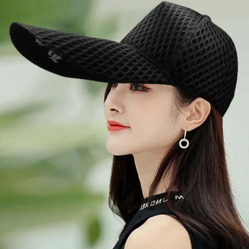 Oversize Mesh Sunshade Cap