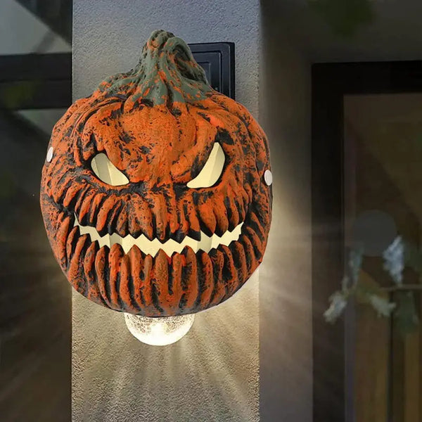 Pumpkin Terror Porch Lamp Cover