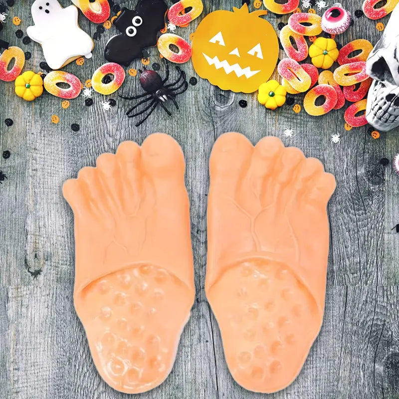 Chuckling Tootsies: Whimsical Unisex Bigfoot Sandals