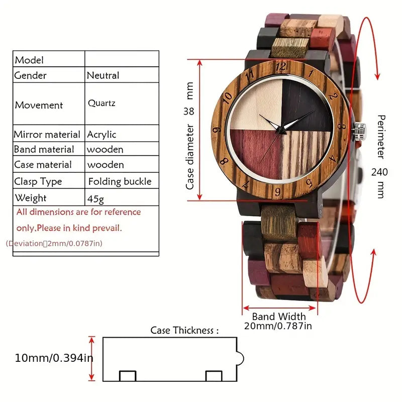 Timber Elegance: Luxury Wood Wristwatch