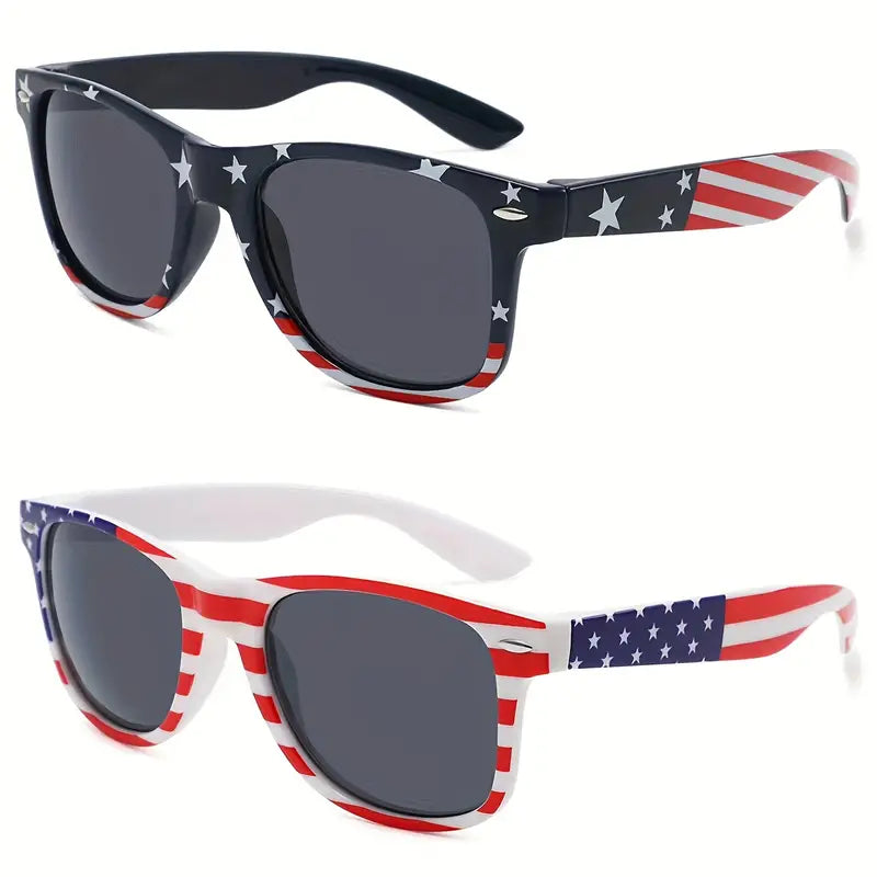 Patriotic Party Shades: USA Flag Sunglasses