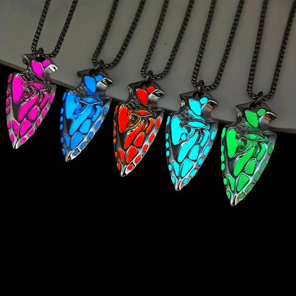 Ecliptic Glow Shield Necklace