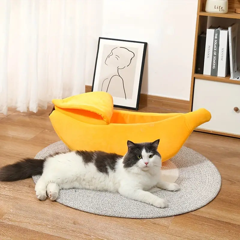 Cozy Banana Cat Bed