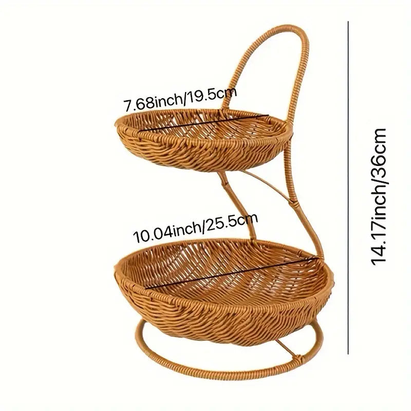 Rattan Fruit Storage Basket