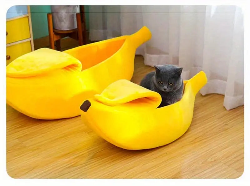 Cozy Banana Cat Bed