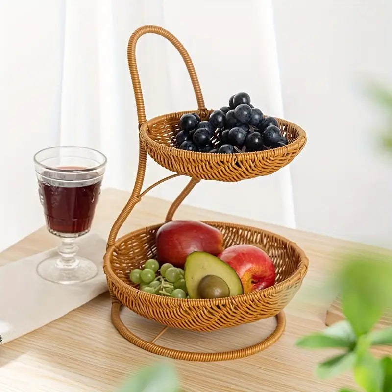 Rattan Fruit Storage Basket