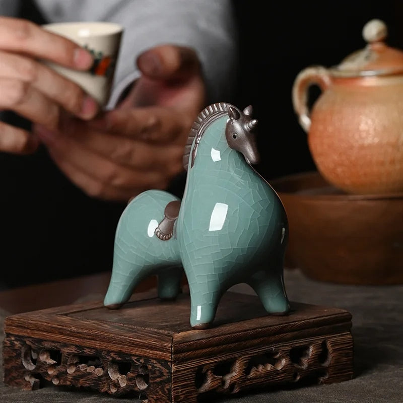 Feng Shui Harmony Ceramic Tangma Figurine