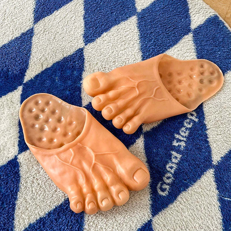 Chuckling Tootsies: Whimsical Unisex Bigfoot Sandals