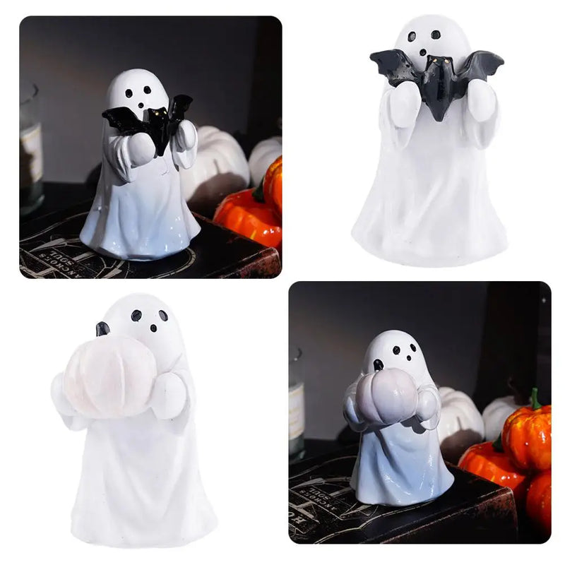 Pumpkin Ghost Hug Statue