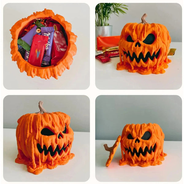 Haunted Pumpkin Skull Candy Bowl