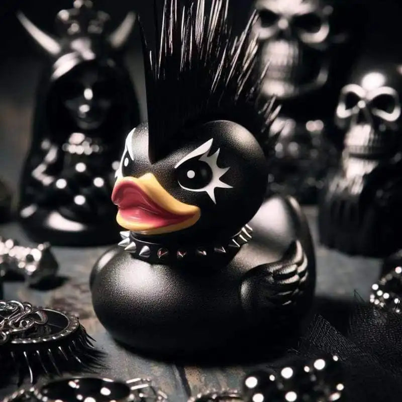 Gothic Punk Satan Duck Resin Figurine