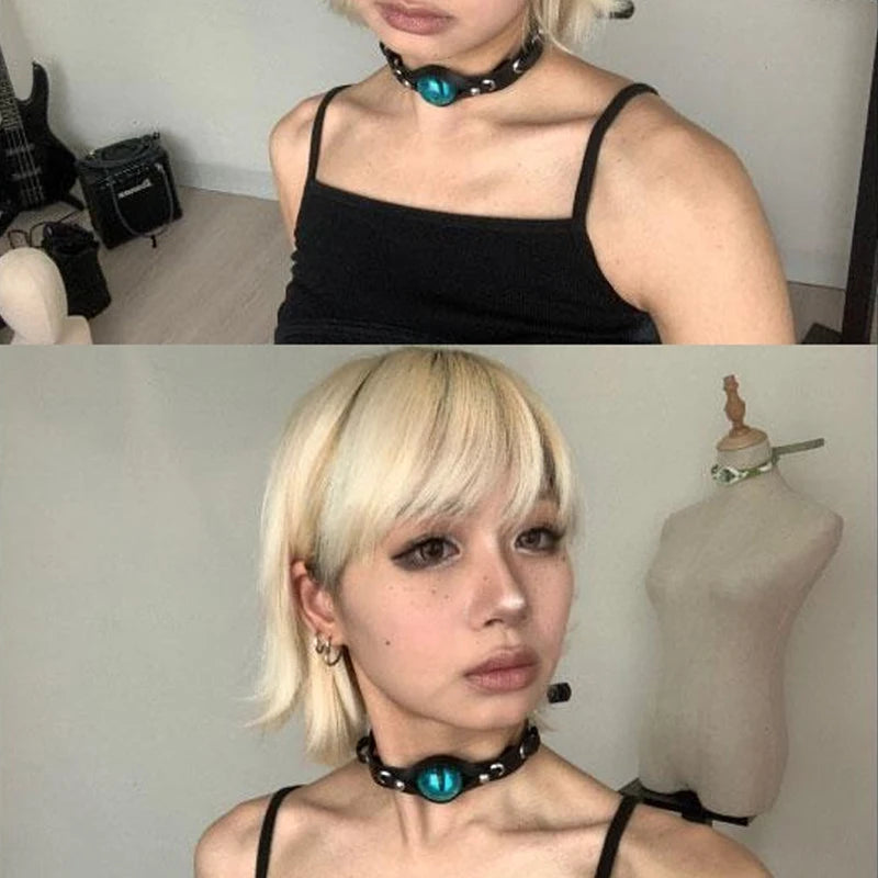 Punk Evil Eye Choker