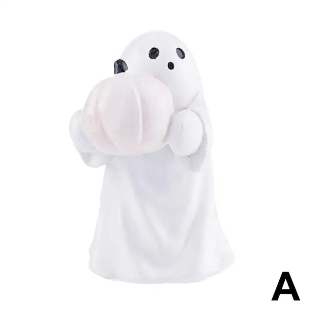 Pumpkin Ghost Hug Statue