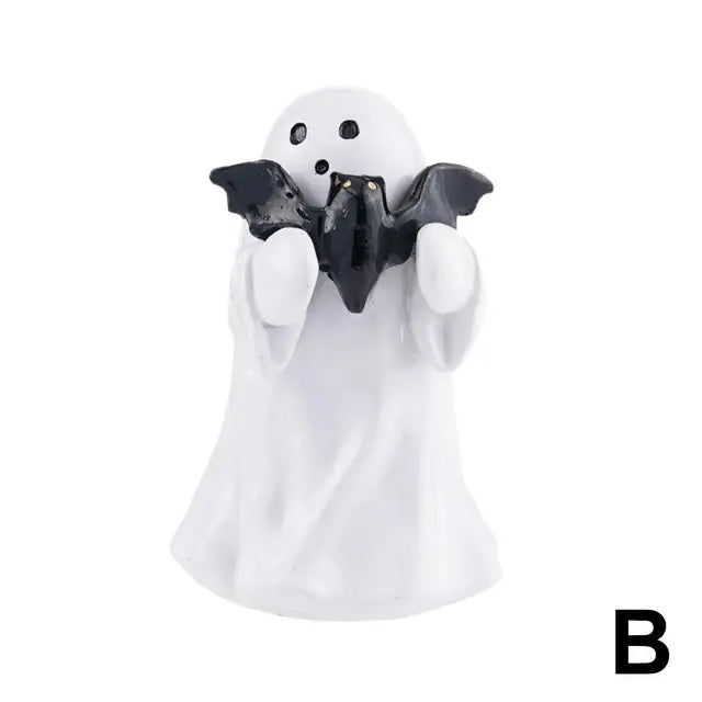 Pumpkin Ghost Hug Statue