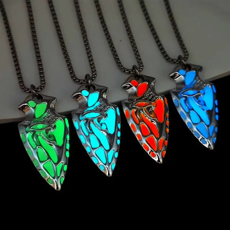 Ecliptic Glow Shield Necklace