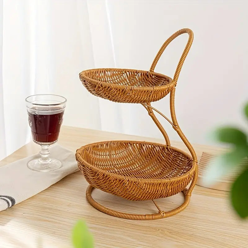 Rattan Fruit Storage Basket